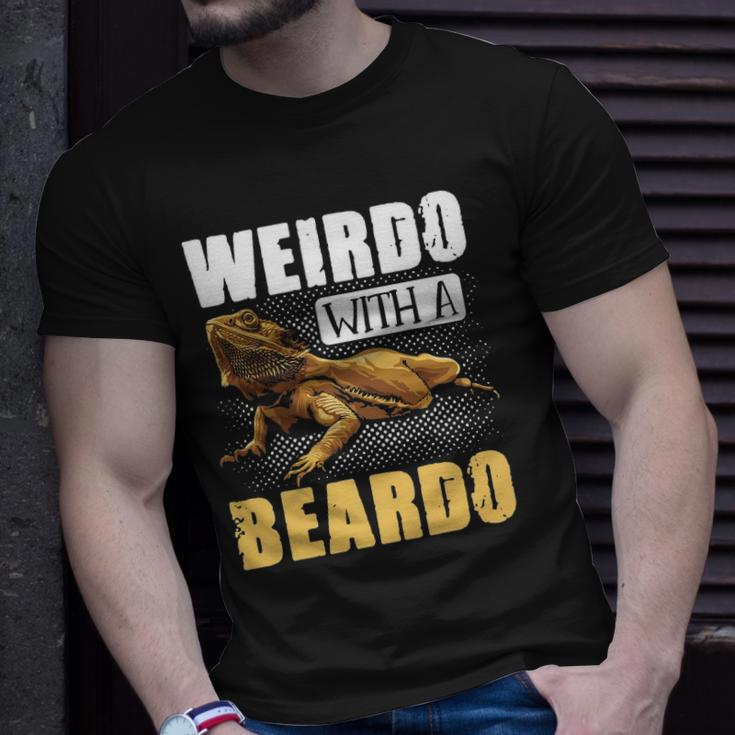 Bearded Dragon Weirdo With A Beardo Reptiles Unisex T-Shirt Gifts for Him