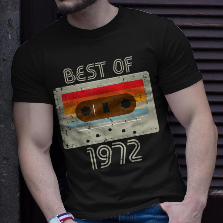 Best Of 1972 Casette Tape Retro 50Th Birthday 50 Years Old Unisex T-Shirt Gifts for Him