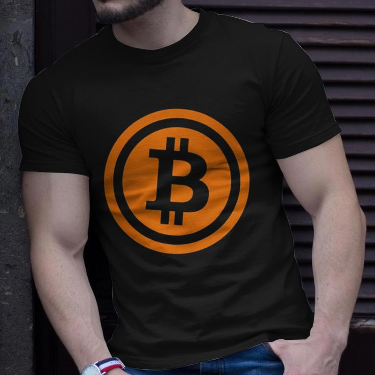 Bitcoin Logo Emblem Cryptocurrency Blockchains Bitcoin Unisex T-Shirt Gifts for Him