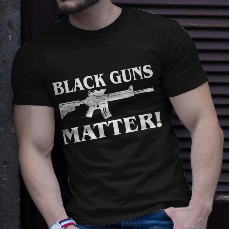 Black Guns Matter Ar-15 2Nd Amendment Tshirt Unisex T-Shirt Gifts for Him