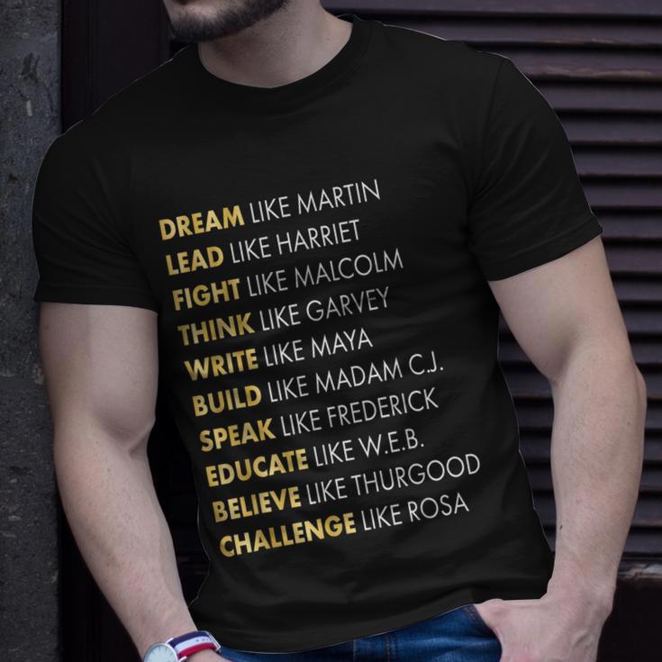 Black History Gifts Dream Like Martin Unisex T-Shirt Gifts for Him