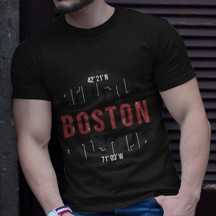 Boston Skyline V2 Unisex T-Shirt Gifts for Him