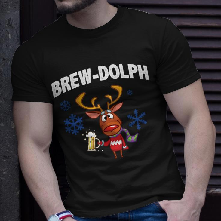 Brew-Dolph Christmas Reindeer Tshirt Unisex T-Shirt Gifts for Him