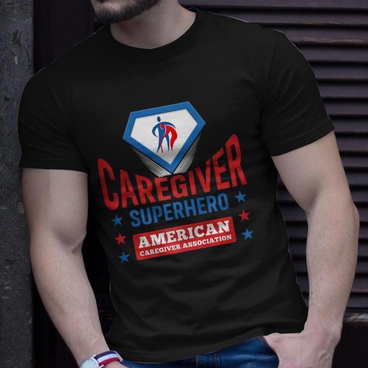 Caregiver Superhero Official Aca Apparel Unisex T-Shirt Gifts for Him