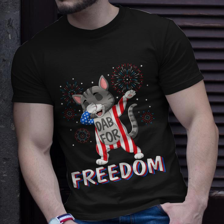 Cat Dabbing 4Th Of July Cute Plus Size Graphic Shirt For Men Women Family Unisex Unisex T-Shirt Gifts for Him