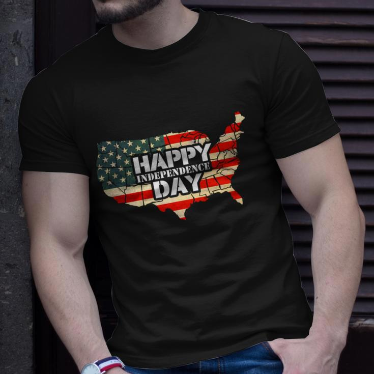 Cheerful Happy Independence Day Artwork Gift Happy 4Th Of July Gift Unisex T-Shirt Gifts for Him