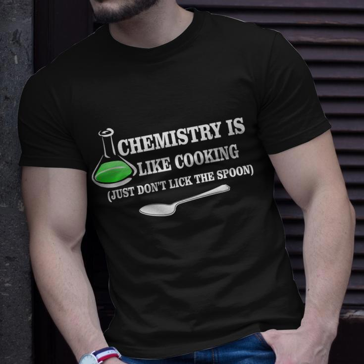 Chemistry Cooking Dont Lick The Spoon Tshirt Unisex T-Shirt Gifts for Him
