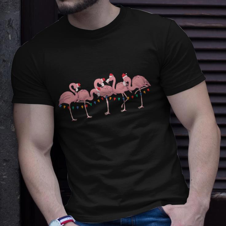 Christmas In July Beach Flamingo Christmas In July Unisex T-Shirt Gifts for Him