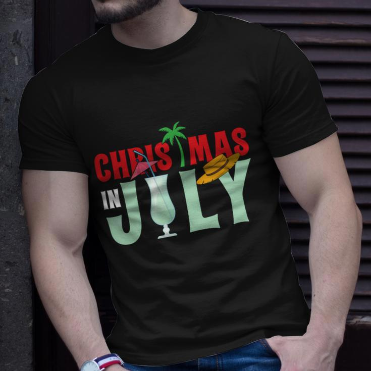 Christmas In July Merry Christmas Summer Funny Santa Unisex T-Shirt Gifts for Him