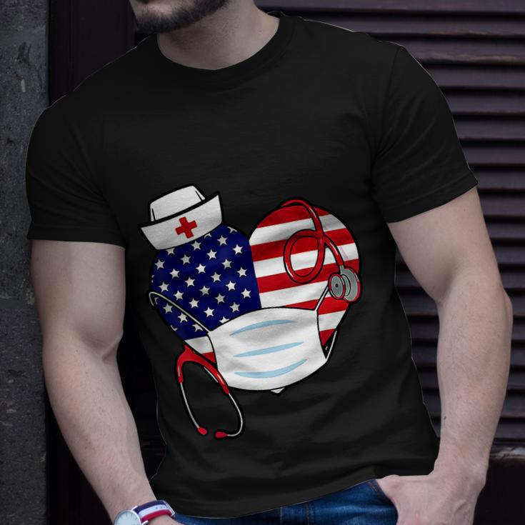 Christmas Nurse America Heart 4Th Of July Of Nurse Fun Unisex T-Shirt Gifts for Him