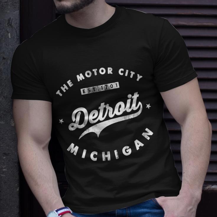 Classic Retro Vintage Detroit Michigan Motor City Unisex T-Shirt Gifts for Him