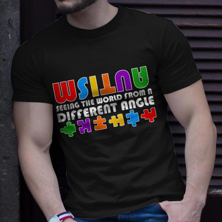 Colorful - Autism Awareness - Seeing The World From A Different Angle Tshirt Unisex T-Shirt Gifts for Him