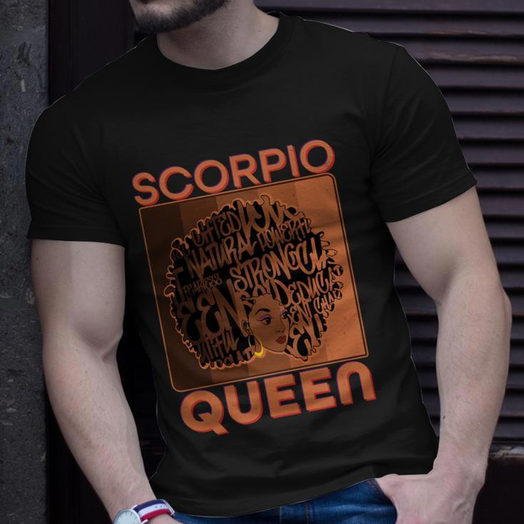 Cool Retro Scorpio Queen Afro Woman Unisex T-Shirt Gifts for Him