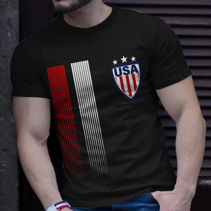 Cool Usa Soccer Jersey Stripes Tshirt Unisex T-Shirt Gifts for Him