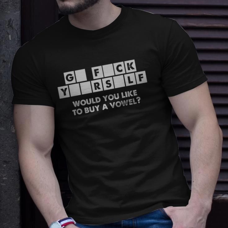 Crossword Go F Yourself Would You Like To Buy A Vowel Unisex T-Shirt Gifts for Him