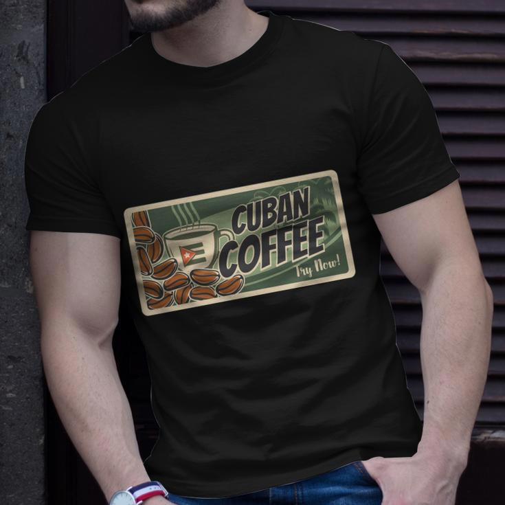 Cuba Travel Retro Banner Cuban Coffee Unisex T-Shirt Gifts for Him