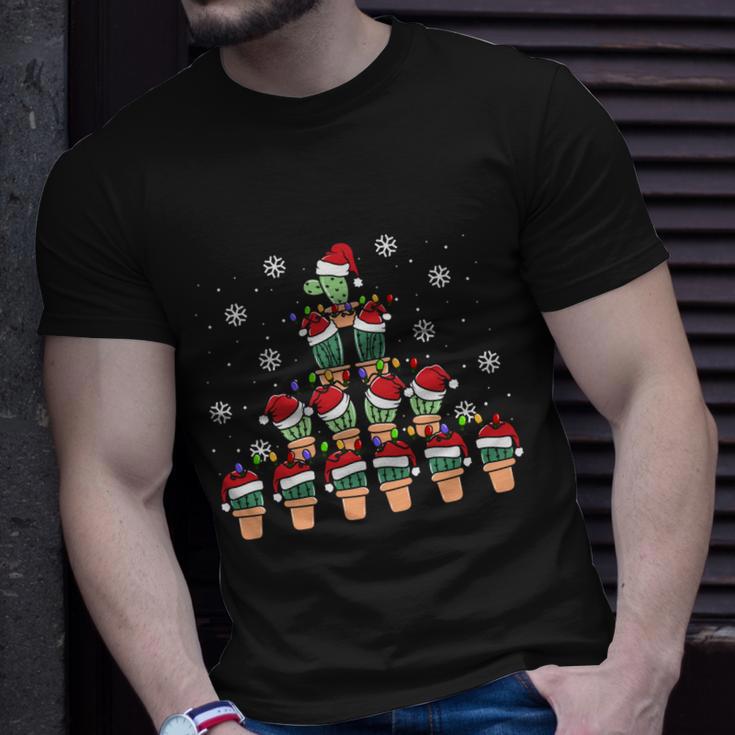 Cute Cactus Christmas Tree Succulent Cactus Xmas Gift Unisex T-Shirt Gifts for Him