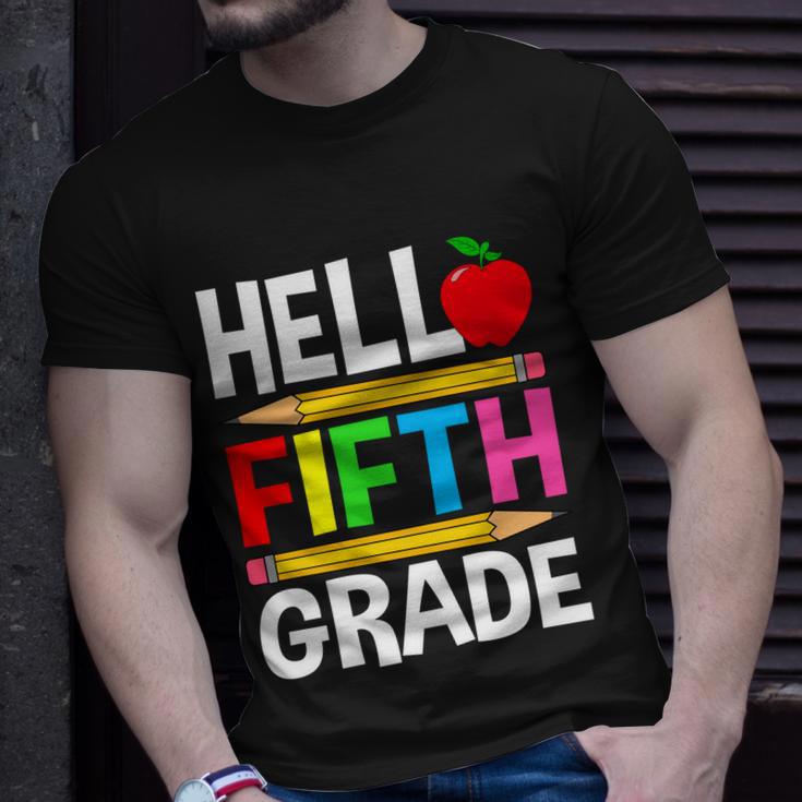 Cute Hello Fifth Grade Outfit Happy Last Day Of School Funny Gift Unisex T-Shirt Gifts for Him