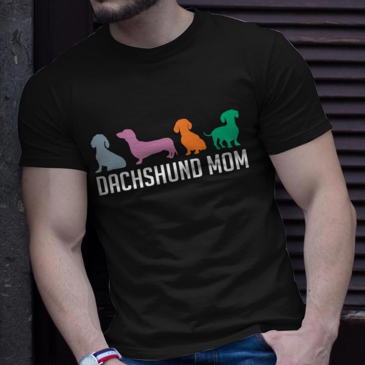 Dachshund Mom Wiener Doxie Mom Graphic Dog Lover Gift V2 Unisex T-Shirt Gifts for Him