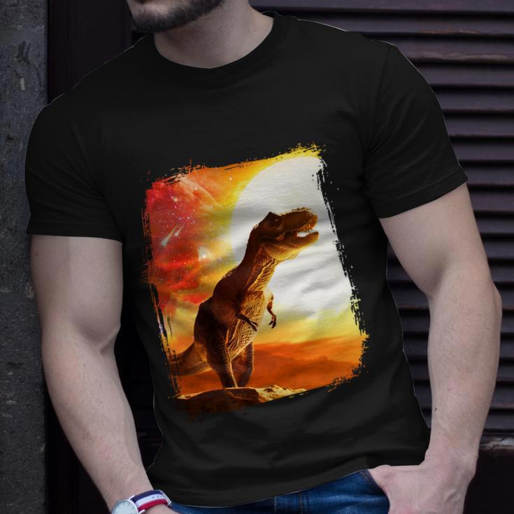 Desert Sun Galaxy Trex Dinosaur Unisex T-Shirt Gifts for Him