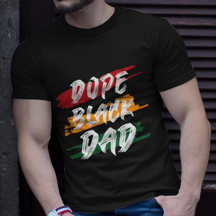 Dope Black Dad Fathers Day Juneteenth Unisex T-Shirt Gifts for Him