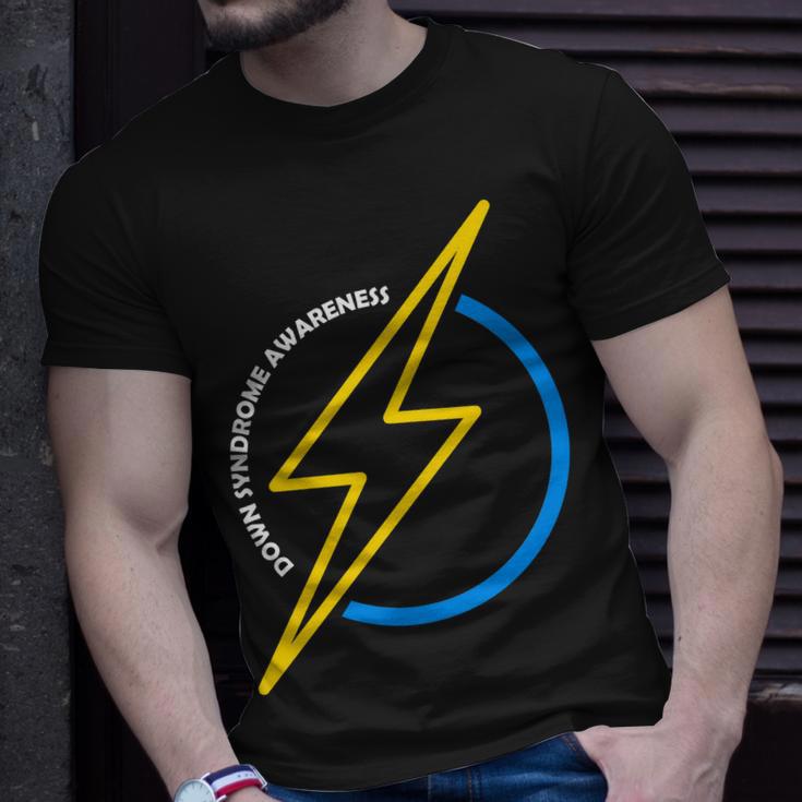 Down Syndrome Awareness Lightning Bolt Unisex T-Shirt Gifts for Him