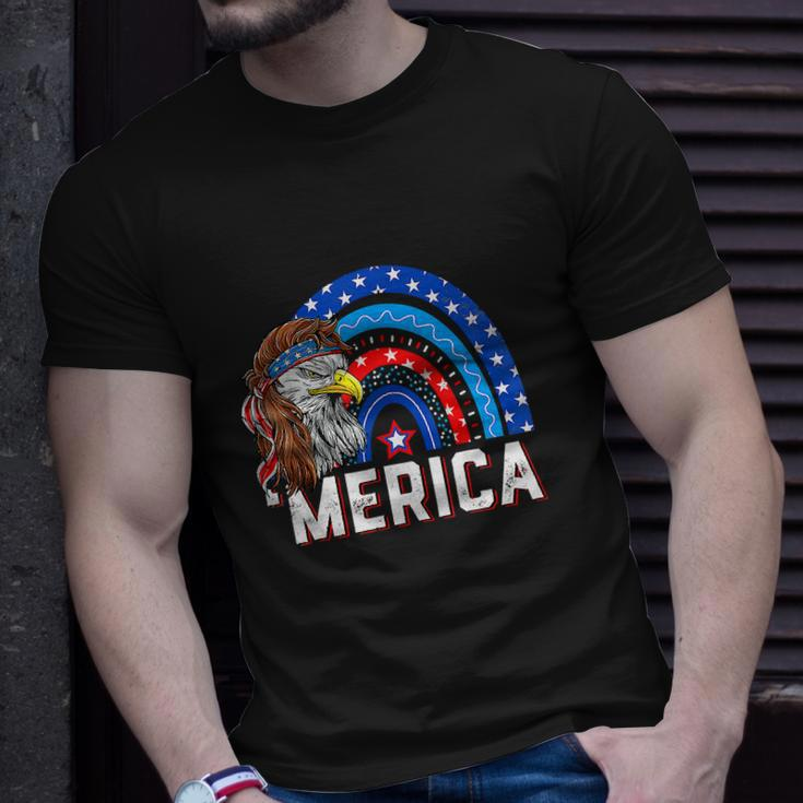 Eagle Mullet 4Th Of July Rainbow American Flag Unisex T-Shirt Gifts for Him