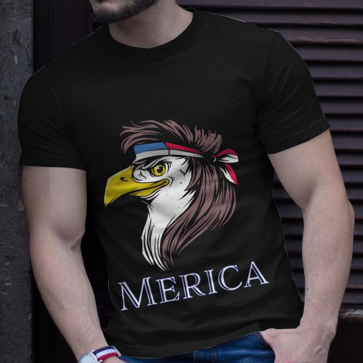 Eagle With A Mullet Merica 4Th Of July Usa American Flag Gift Unisex T-Shirt Gifts for Him