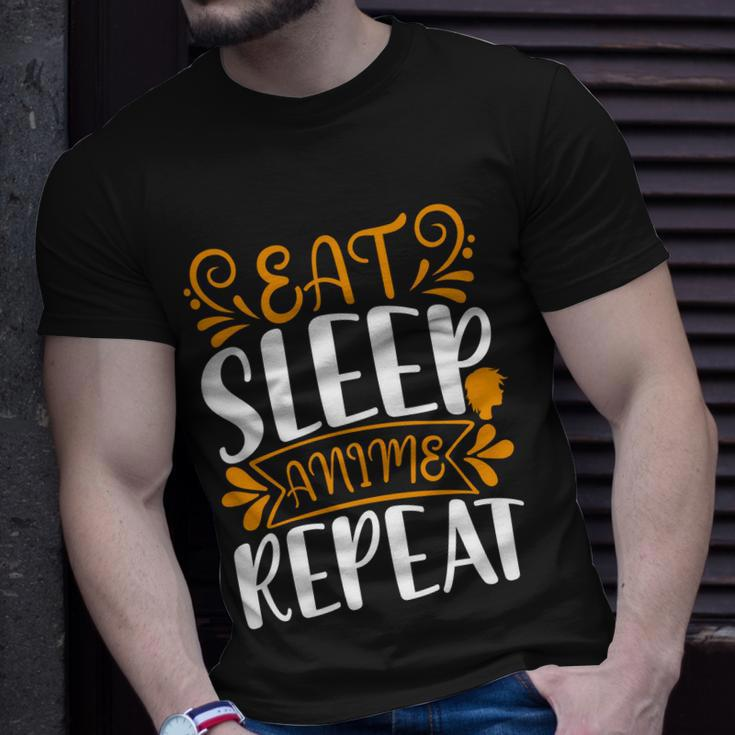 Eat Sleep Anime Repeat V2 Unisex T-Shirt Gifts for Him