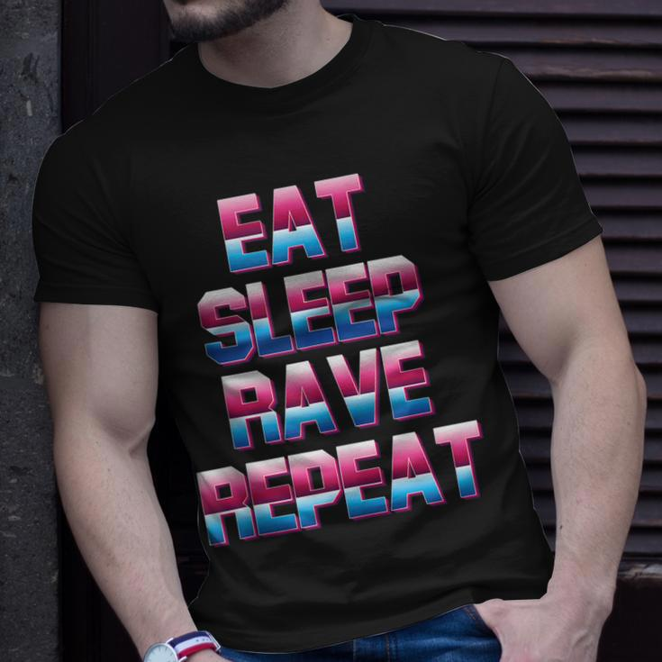 Eat Sleep Rave Repeat Rave Electro Techno Music For A Dj Unisex T-Shirt Gifts for Him