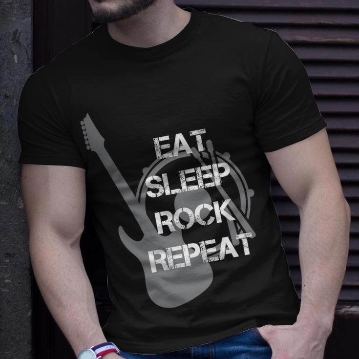 Eat Sleep Rock Repeat Unisex T-Shirt Gifts for Him