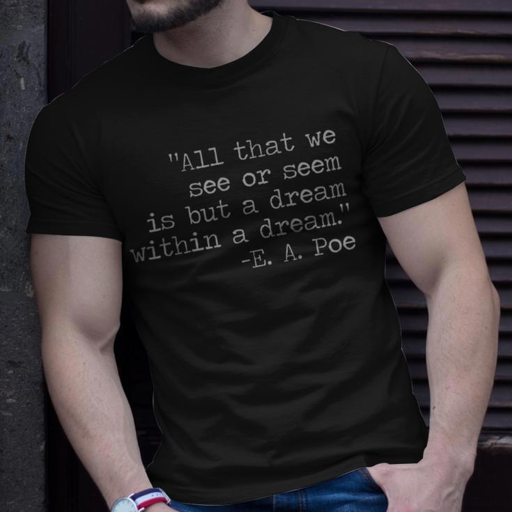 Edgar Allen Poe | A Dream Within A Dream Unisex T-Shirt Gifts for Him
