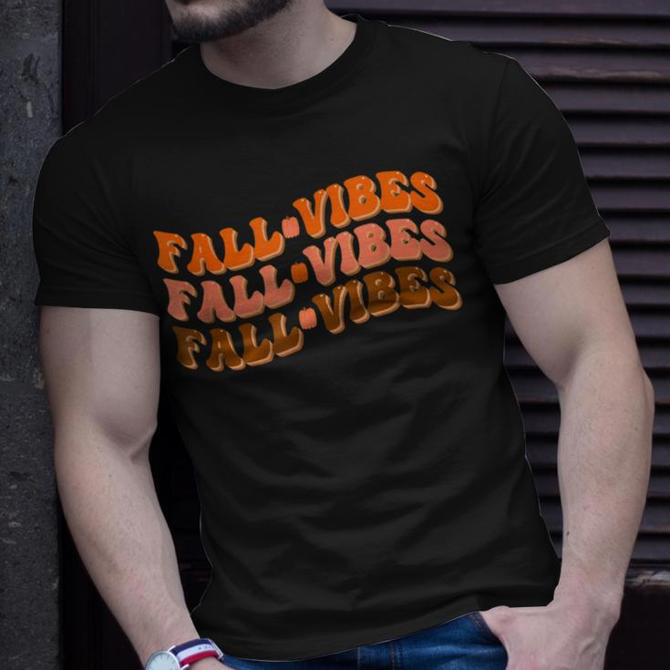 Fall Vibes Thanksgiving Retro Groovy T-shirt Gifts for Him