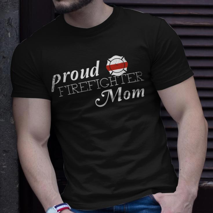 Firefighter Proud Firefighter Mom FirefighterHero Thin Red Line V2 Unisex T-Shirt Gifts for Him