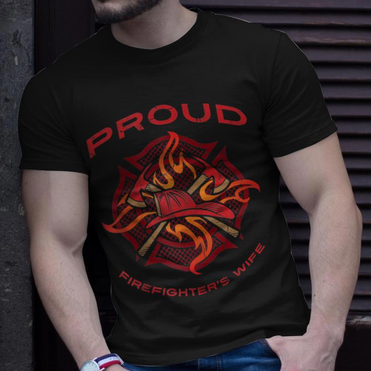 Firefighter Proud Firefighters Wife Firefighting Medic Pride Tshirt Unisex T-Shirt Gifts for Him