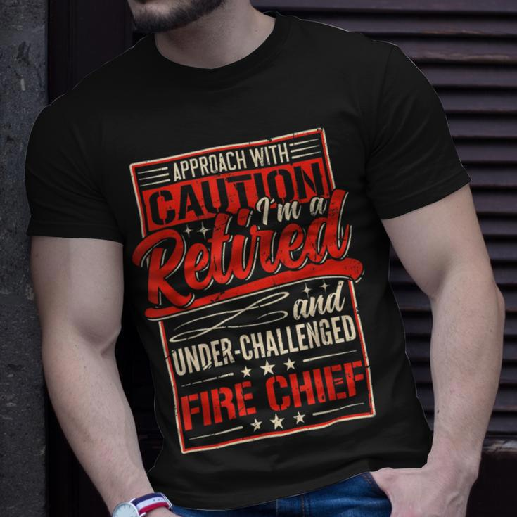 Firefighter Retired Fire Chief Firefighter Retirement 2022 Dad Grandpa V2 Unisex T-Shirt Gifts for Him