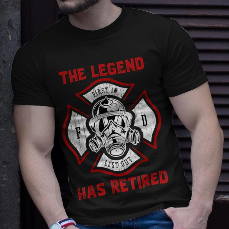 Firefighter Retired Fireman Retirement Proud Firefighter Unisex T-Shirt Gifts for Him