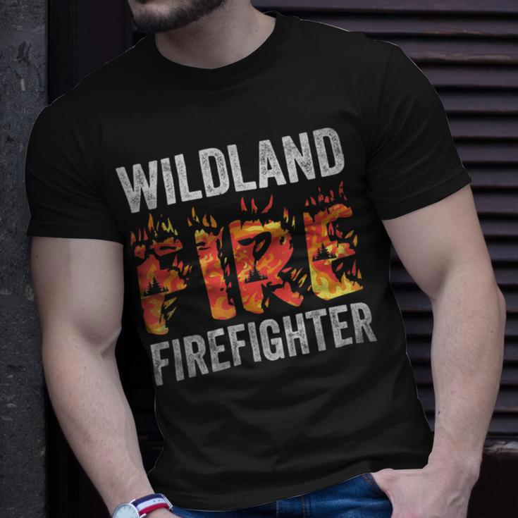 Firefighter Wildland Fire Rescue Department Firefighters Firemen V2 Unisex T-Shirt Gifts for Him