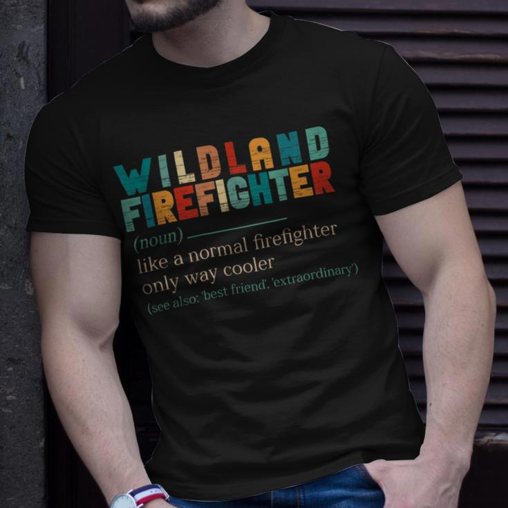 Firefighter Wildland Fire Rescue Department Funny Wildland Firefighter V2 Unisex T-Shirt Gifts for Him