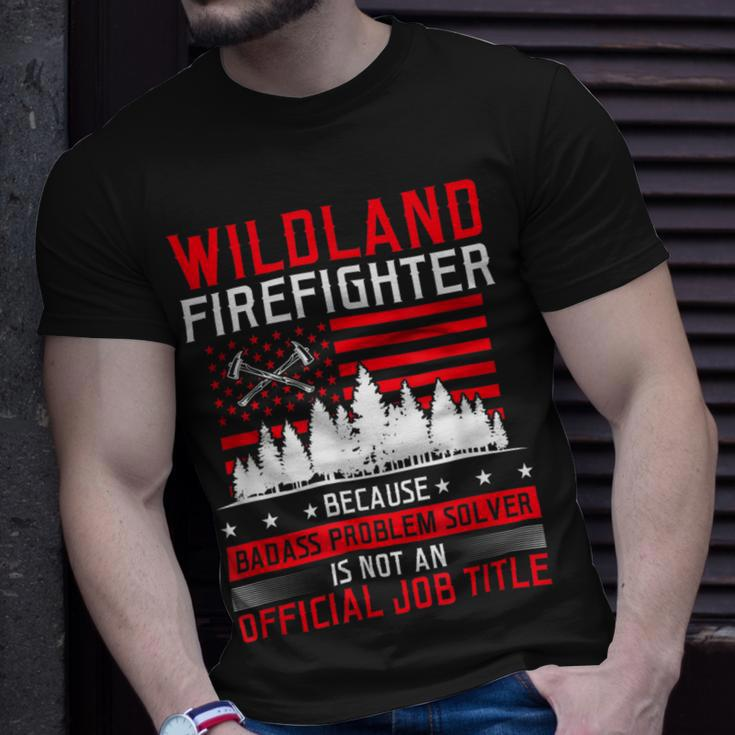 Firefighter Wildland Firefighter Job Title Rescue Wildland Firefighting V2 Unisex T-Shirt Gifts for Him