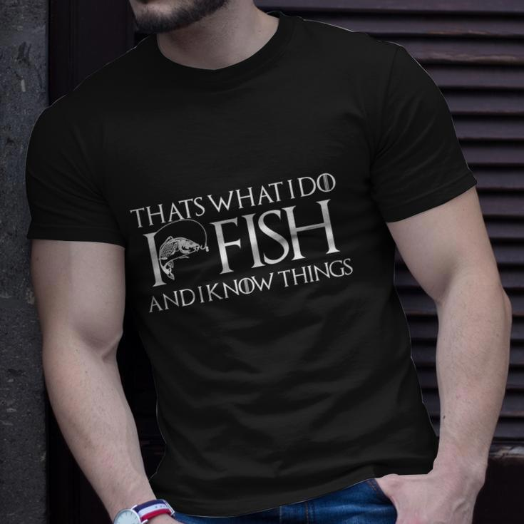 Fishing Dads Day I Know Fishing Things T-shirt Gifts for Him