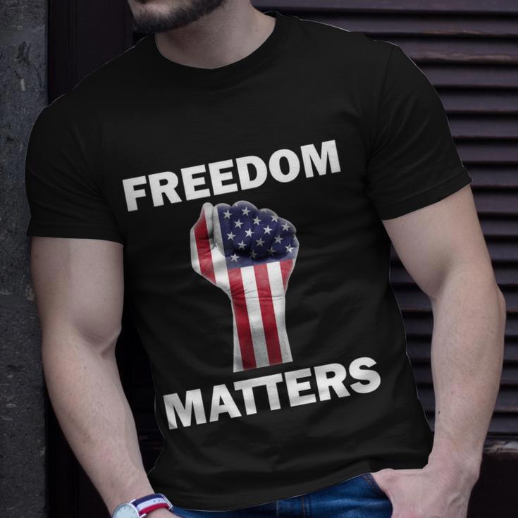 Freedom Matters Usa American Fist Unisex T-Shirt Gifts for Him