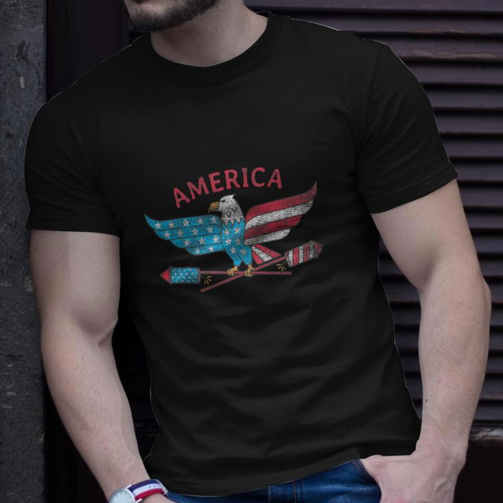 Funny 4Th Of July American Eagle Unisex T-Shirt Gifts for Him