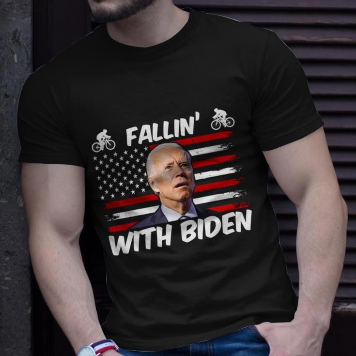 Funny Anti Biden Fallin With Biden Funny Bike Meme Unisex T-Shirt Gifts for Him