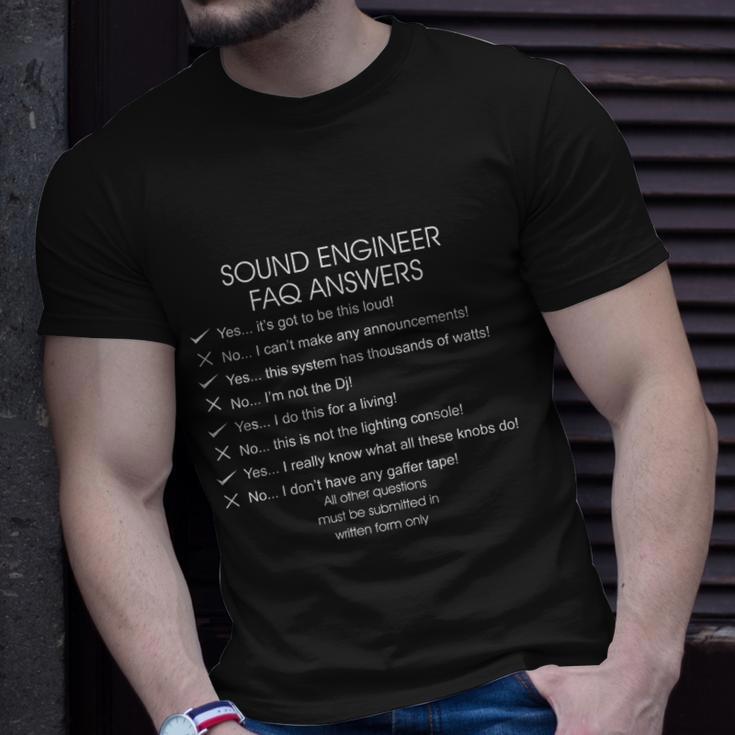 Funny Audio Engineer Definition Sound Technician Guy Gift Unisex T-Shirt Gifts for Him