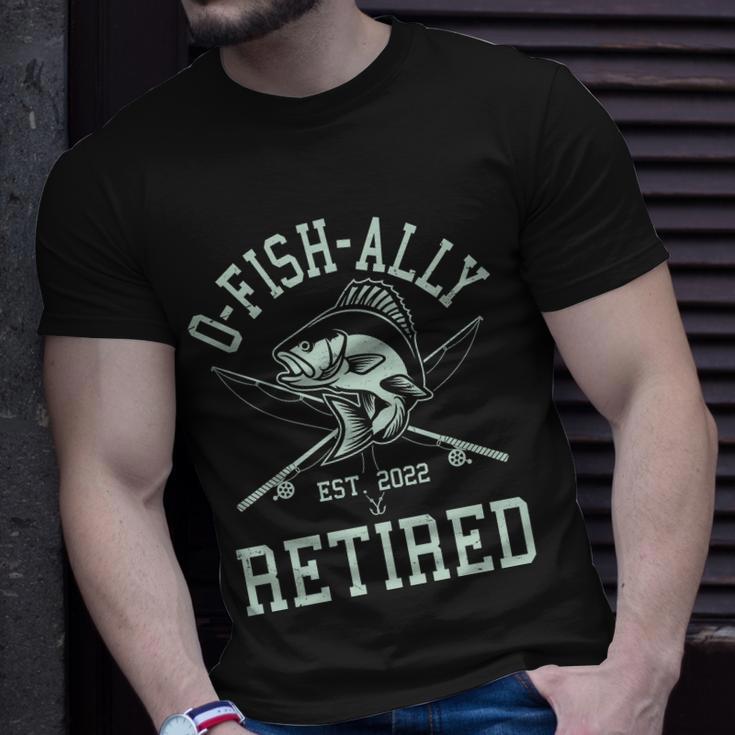 Funny Fishing Ofishally Retired Est 2022 Tshirt Unisex T-Shirt Gifts for Him