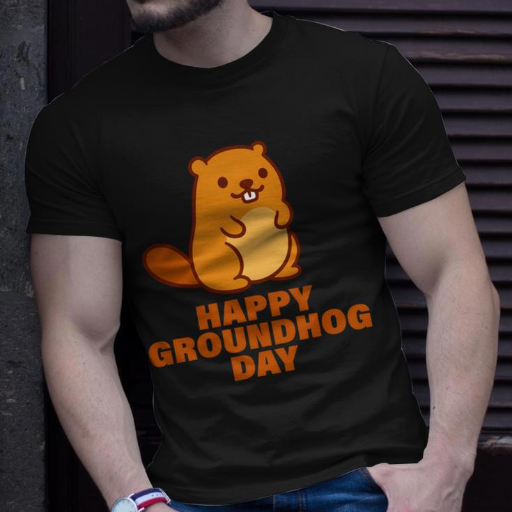Funny Happy Groundhog Day Tshirt Unisex T-Shirt Gifts for Him