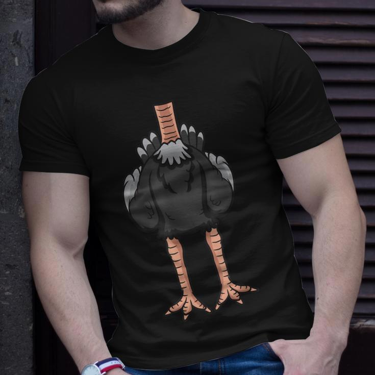 Funny Headless Ostrich Halloween Giant Bird Easy Costume Unisex T-Shirt Gifts for Him