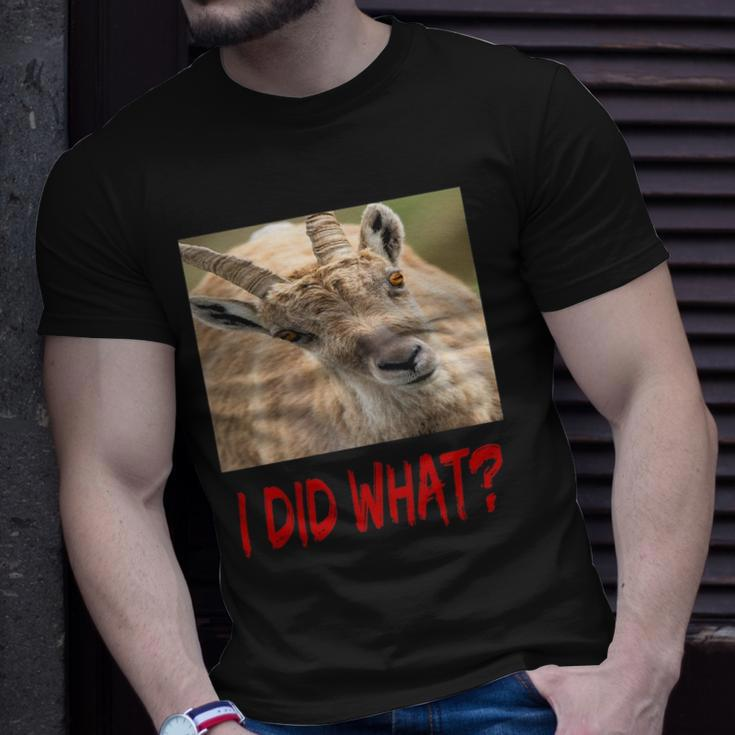 Funny Horned Scapegoat Tee I Did What Unisex T-Shirt Gifts for Him