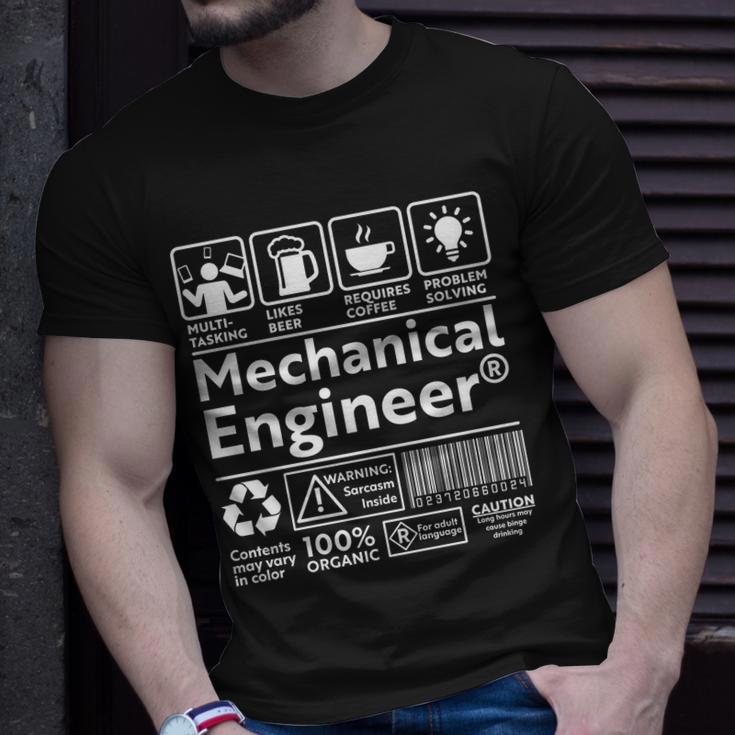 Funny Mechanical Engineer Label Unisex T-Shirt Gifts for Him